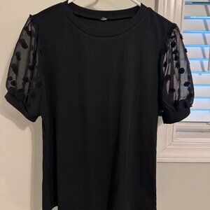 Ladies Sheer Sleeve Blouse